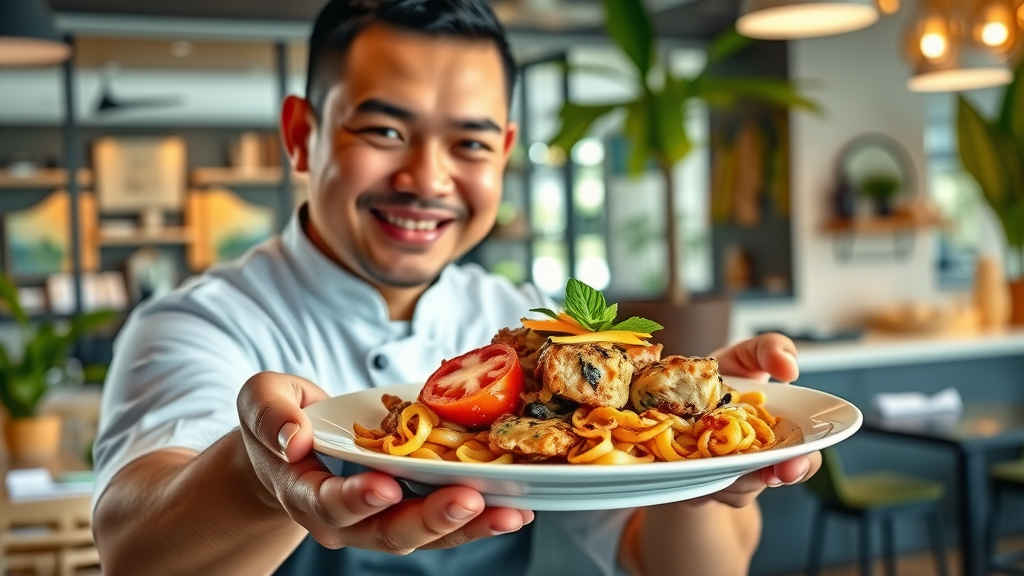 mouthwatering traditional Hawaiian dish presented by chef at Pearl at Leeward, pearl city restaurants